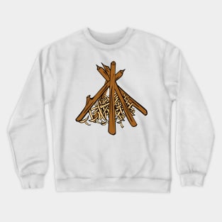 Bushcraft Fire Wood Shavings Crewneck Sweatshirt